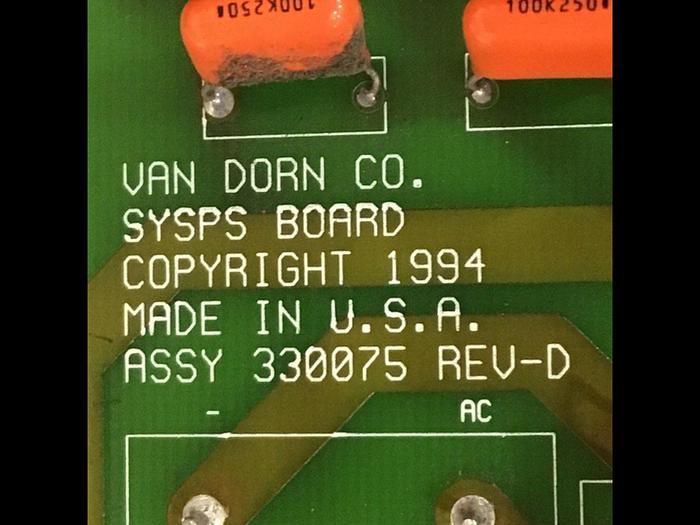 Used VAN DORN Power Supply 330075 USED