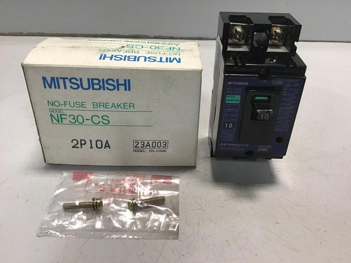 Used MITSUBISHI 10 Amp Circuit Breaker NF30-CS-10 #124875