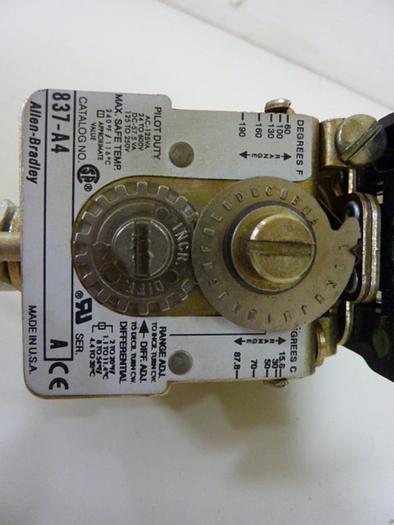 Used ALLEN BRADLEY Temperature Control 837-A4 SER A #53208