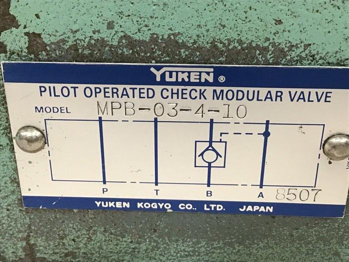 Used YUKEN Valve MPB-03-4-10 #111775