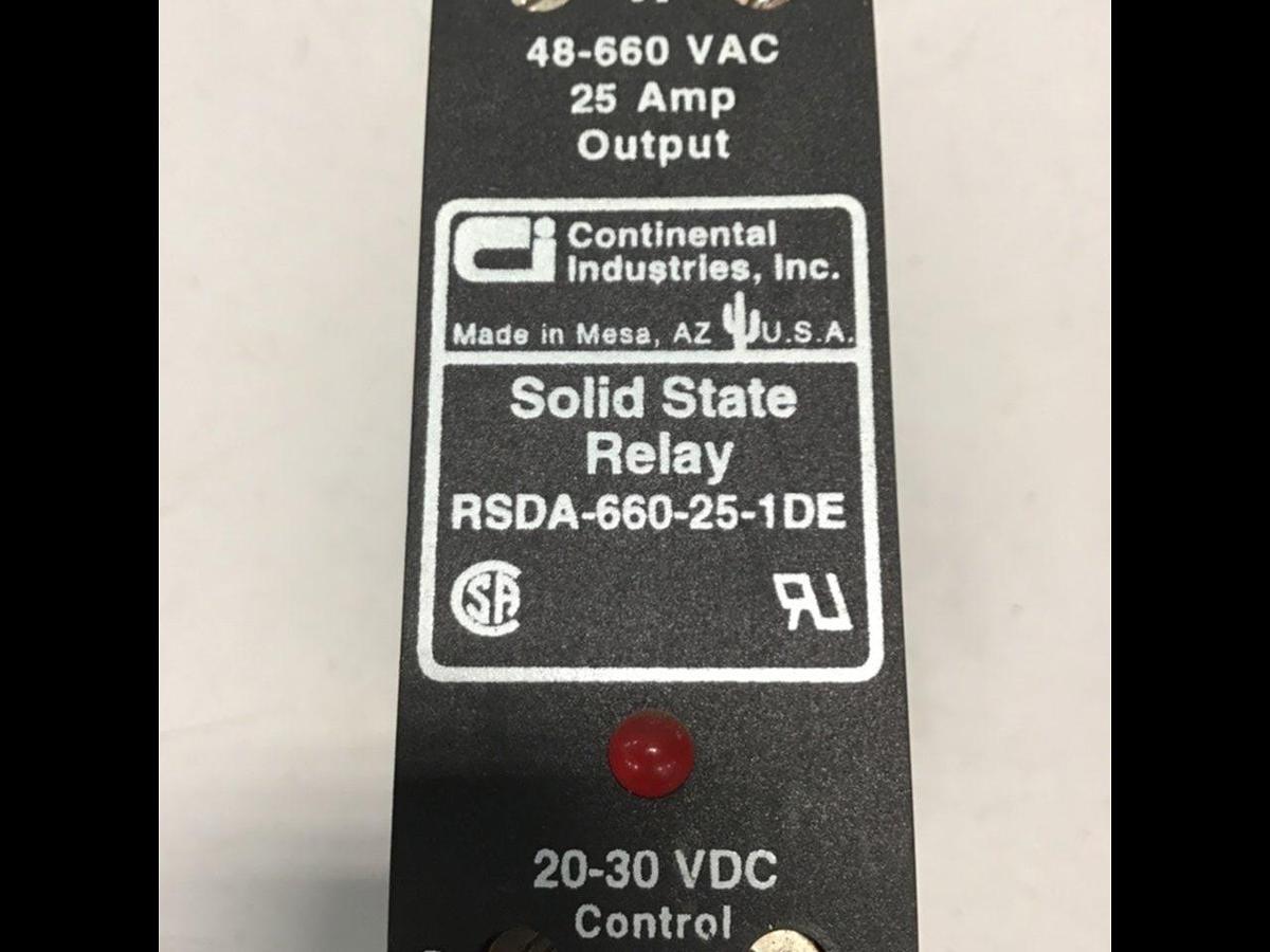 Used CONTINENTAL INDUSTRIES Solid State Relay RSDA-660-25-1DE USED