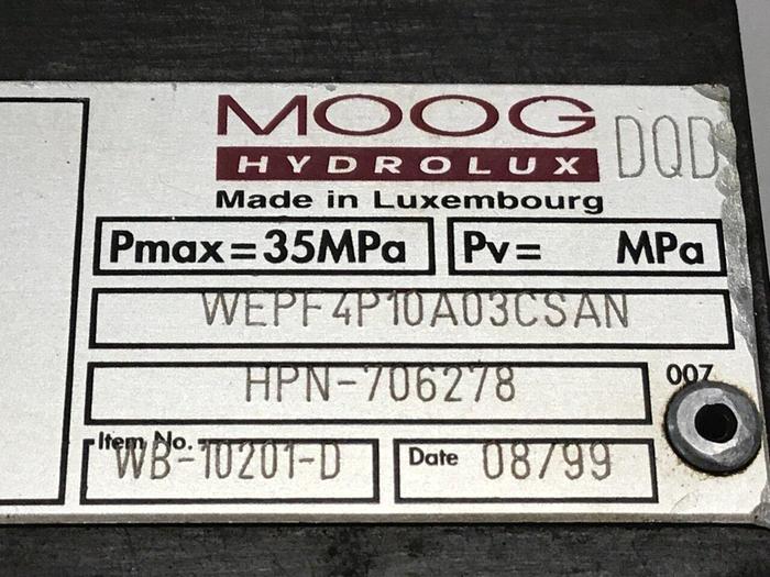 Used MOOG Valve WEPF4P10A03CSAN Used