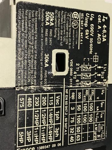 Used TELEMECANIQUE Motor Starter GV2-RT10 #119693