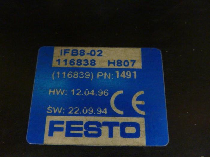 Used FESTO Control Block / Valve Terminal IFB8-02 #52821