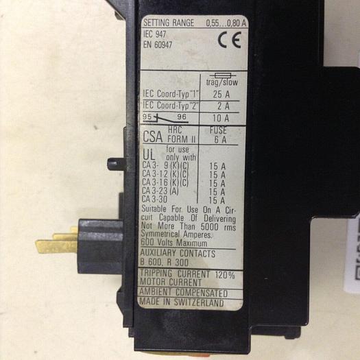 Used SPRECHER & SCHUH Overload Relay CT 3K-12 #76114