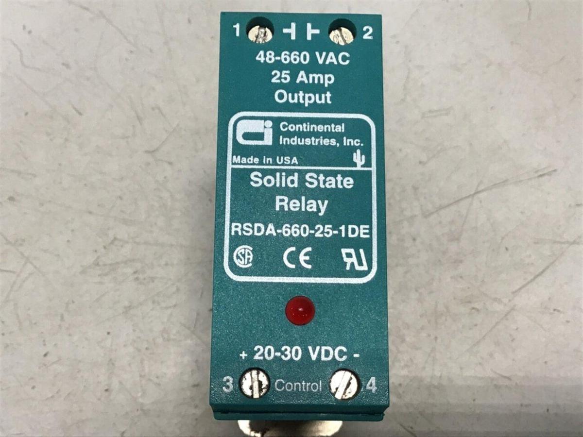 Used CONTINENTAL INDUSTRIES Solid State Relay RSDA-660-25-1DE Used