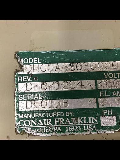 Used CONAIR FRANKLIN Desiccant Dryer CD60 DHC0A4S030000 USED