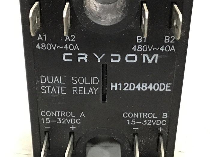 Used CRYDOM Dual Solid State Relay H12D4840DE #122505