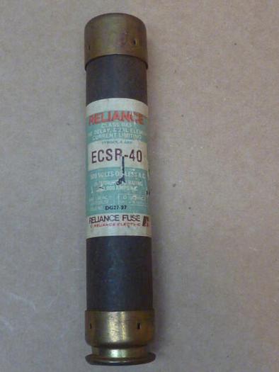 Used RELIANCE ELECTRIC 40 Amp Fuse ECSR-40A #36138