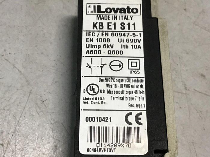 Used LOVATO Limit Switch KBE1S11 #121291
