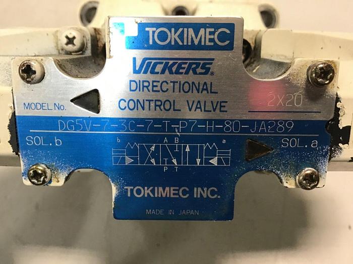 Used VICKERS Valve DG5V73C7TP7H80JA289 #138066