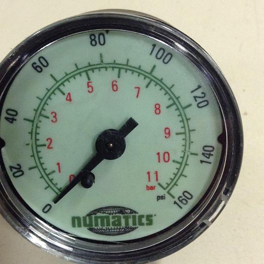 Used NUMATICS 0-160 PSI Pressure Gauge F R 100 #76777