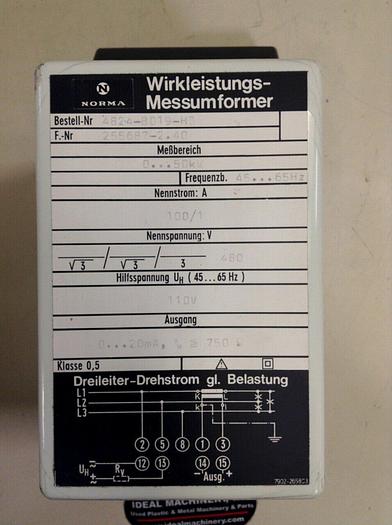 Used NORMA Operative Performance Transmitter 4824-B019-H3 #75020
