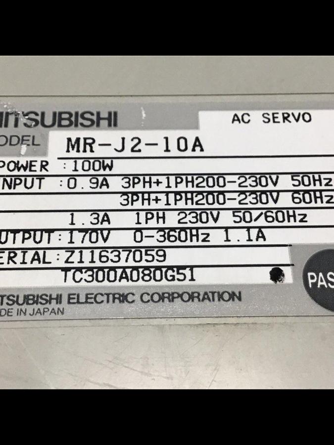 Used MITSUBISHI AC Servo MR-J2-10A USED