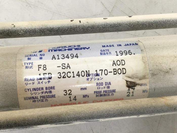 Used HORIUCHI MACHINERY Injection Sled Cylinder F8-SA 1FB32C140N170-BOD #117325