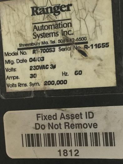 Used RANGER AUTOMATION SYSTEMS Interface RT-700S3 WH #105303