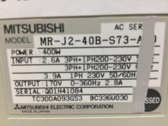 Used MITSUBISHI AC Servo Drive MR-J2-40B-S73-A10 #100786