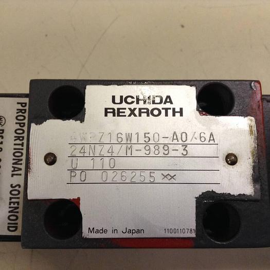 Used REXROTH Proportional Solenoid Valve 4WRZ16W150-A0/6A24NZ4/M-989-3 #82382