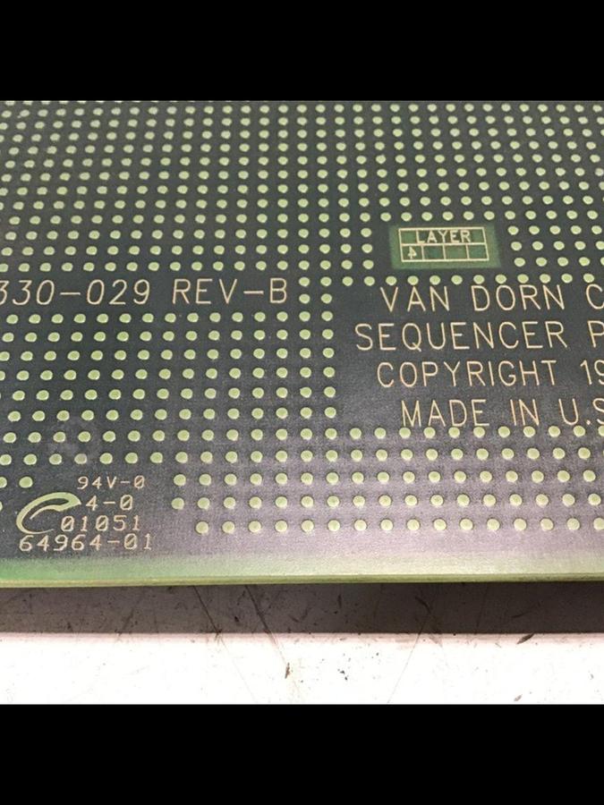 Used VAN DORN Sequencer Circuit Board PC330-029 330-029 #136211