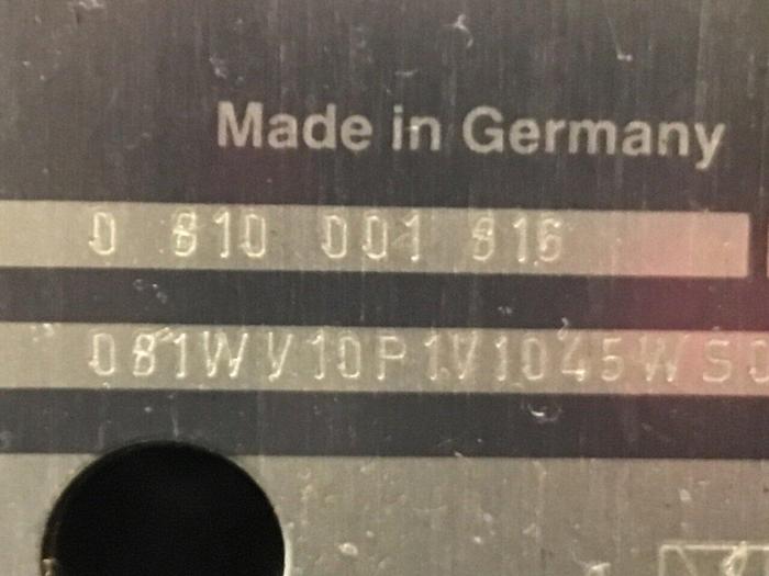 Used BOSCH Valve 0 810 001 816 081WV10P1V1045WS024/00D0 #128961