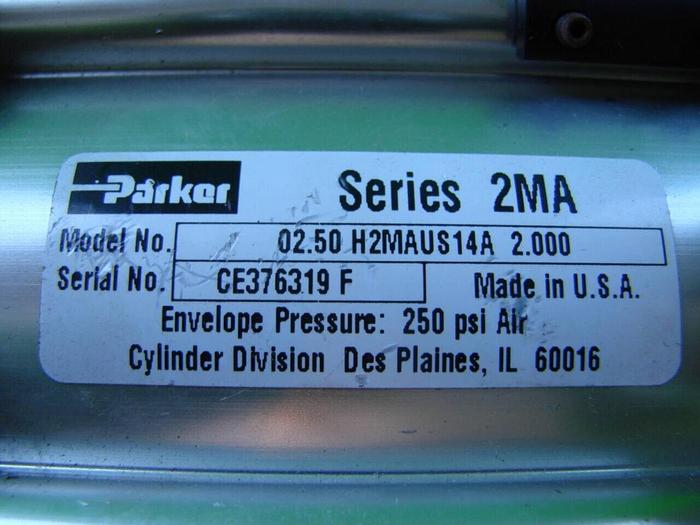 Used PARKER Cylinder 02.50-H2MAUS14A-2.000 #10265