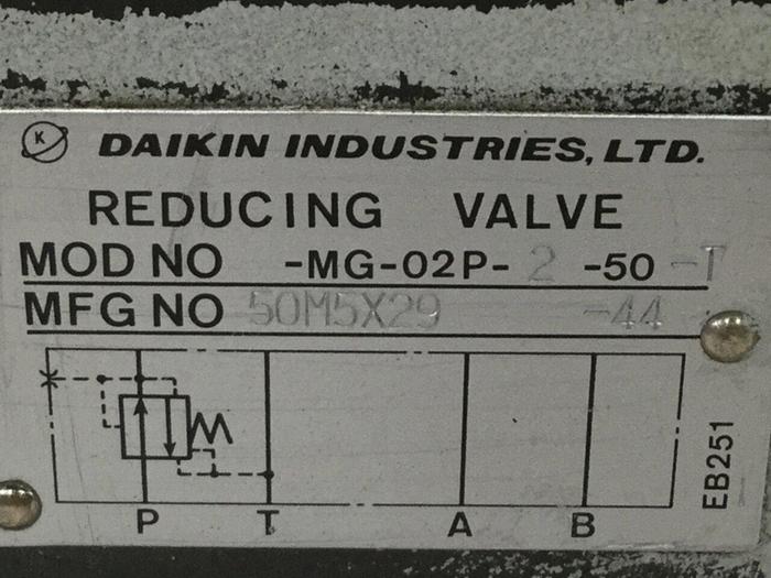 Used DAIKIN Reducing Valve MG-02P-2-50-T #110419