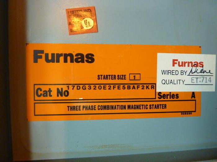Used FURNAS ELECTRIC CO Motor Starter Size 1 17DG320E2FE5BAF2KR #28706