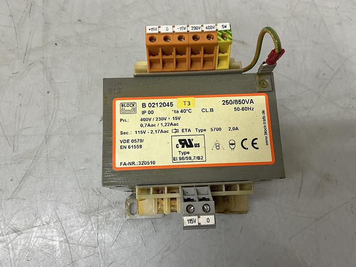 Used BLOCK B0212045 Transformer Used #146005