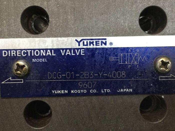 Used YUKEN Directional Valve DCG-01-2B3-Y-4008 #98903