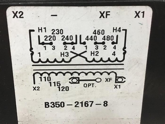 Used CUTLER HAMMER 0.35 kVA Industrial Transformer C0350E2AFB #140992