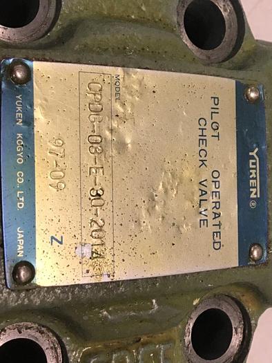 Used YUKEN Pilot Operated Check Valve CPDG-03-E-30-2014 USED