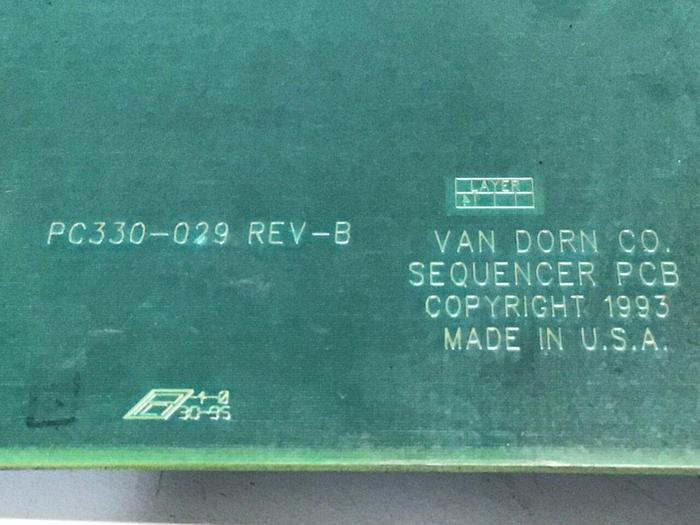 Used VAN DORN Sequencer Circuit Board PC330-029 330-029 Used