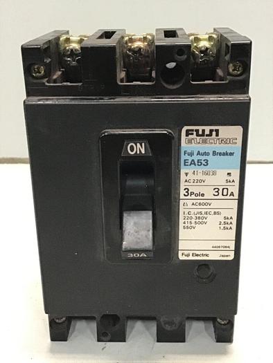 Used FUJI ELECTRIC 30 Amp Circuit Breaker EA53-30 #127418