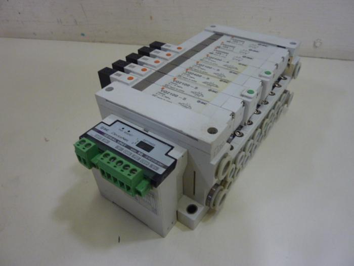 Used SMC Manifold w/ Valves EX120-SDN1 #60663