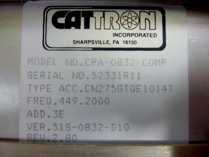 Used CATTRON Remote Control Receiver CPA-0832-COMP #65382