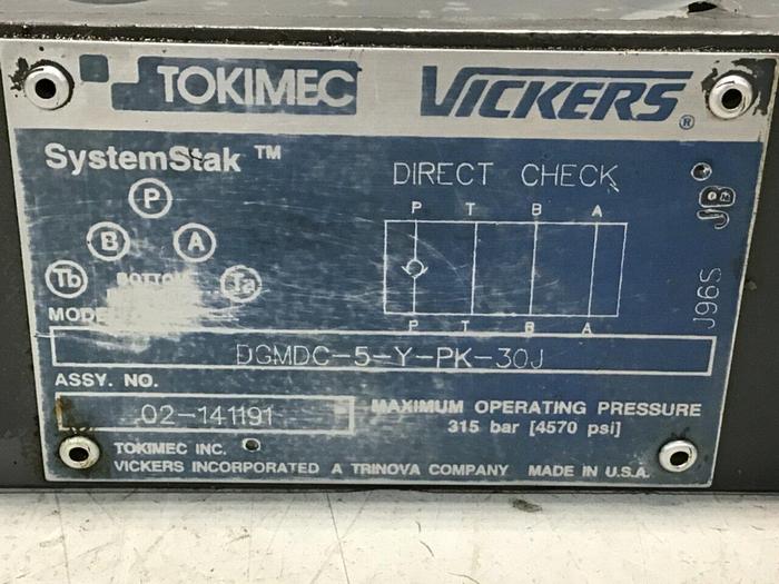 Used VICKERS Valve DGMDC-5-Y-PK-30J #134298