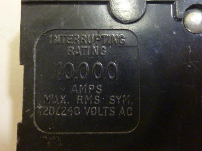 Used SQUARE D 20 Amp Circuit Breaker QOB120 #57217