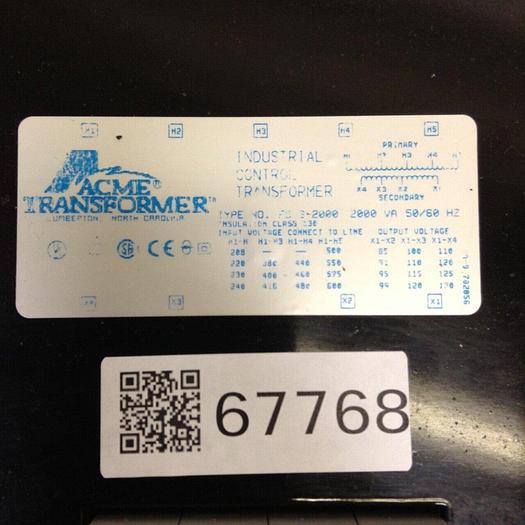 Used ACME TRANSFORMER 2 kVA Transformer FSHS-2000 #67768
