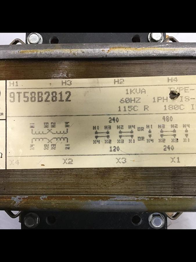 Used GENERAL ELECTRIC / GE 1.00 kVA Transformer 9T58B2812 Used