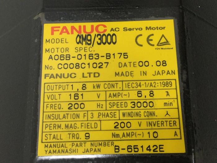 Used FANUC Servo Motor A06B-0163-B175 #107407
