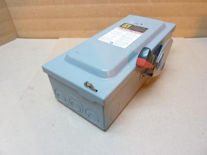 Used SQUARE D 30 Amp Safety Disconnect Switch H361 E1 Used