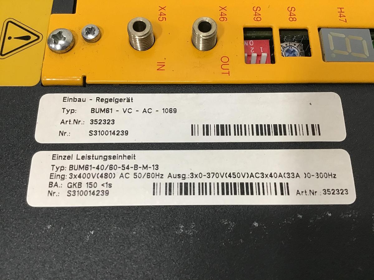 Used BAUMULLER BUM61-40/60-54-B-M-13 SERVO DRIVE CONTROL USED #125402