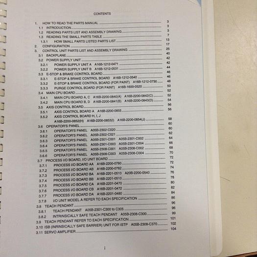 Used FANUC Parts Manual MARPGERJC06201E #70979