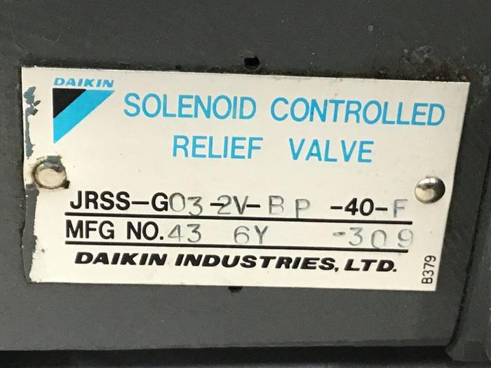 Used DAIKIN Valve JRSS-G03-2V-BP-40-F-309 #134998