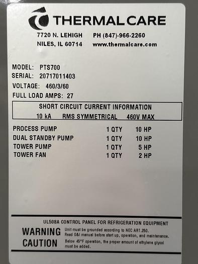 Used THERMAL CARE PTS700