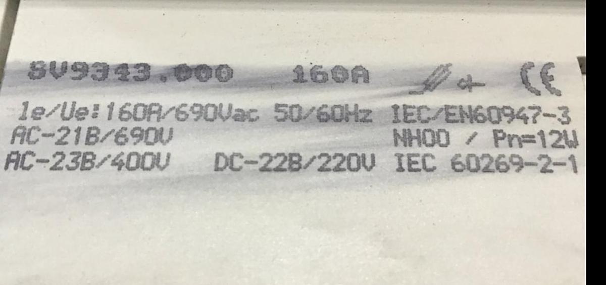 Used RITTAL Fuse Disconnect Switch 8V9343.000 USED