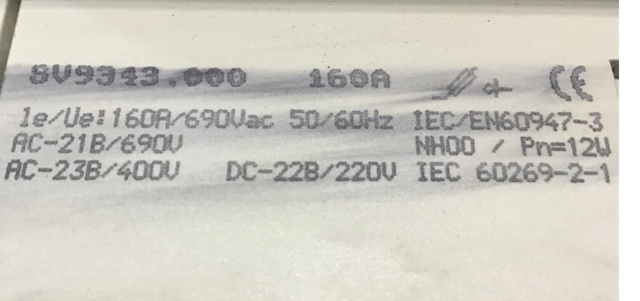 Used RITTAL Fuse Disconnect Switch 8V9343.000 USED