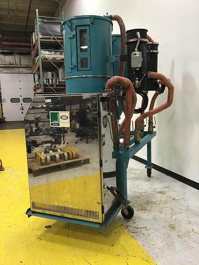 Used UNA-DYN Auto Mini Desiccant Dryer w/Hoppers UDC-100 HOPST Used #142056