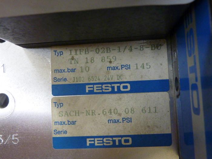 Used FESTO Control Block / Valve Terminal IFB8-02 #52821