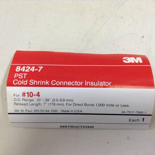 3M Cold Shrink Connector Insulator 8424-7 NEW